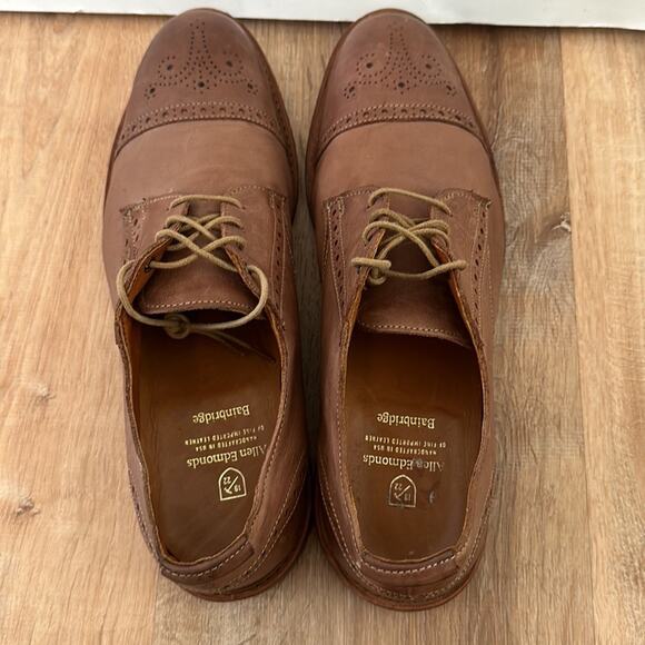 Allen Edmonds Bainbridge Brown Leather Captoe Derby Shoes Size Men's 12 - Picture 4 of 5